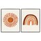 Stupell Industries Orange Sun Patterned Rainbow Boho Framed Giclee Art
